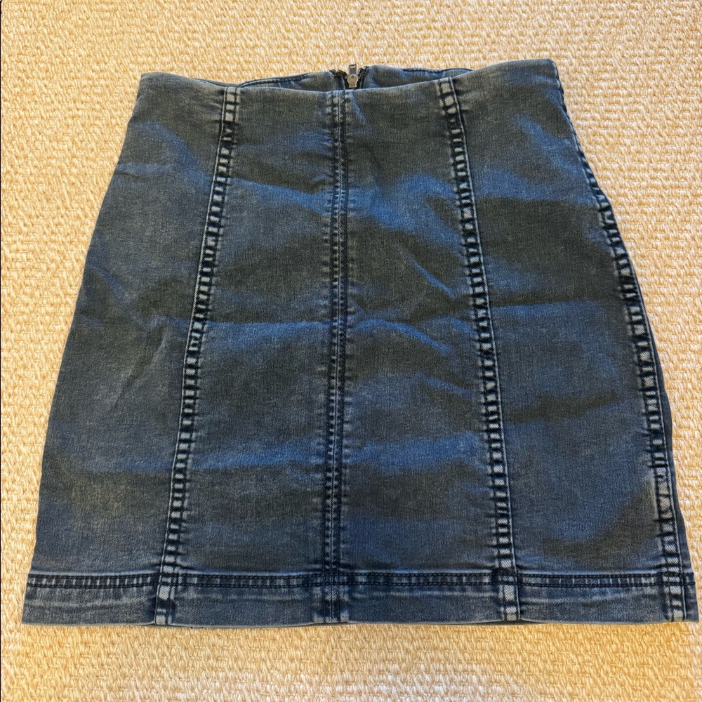 Free People Mini Denim Skirt